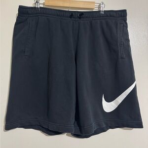 Nike black basketball Shorts with White Swoosh logo 2XL